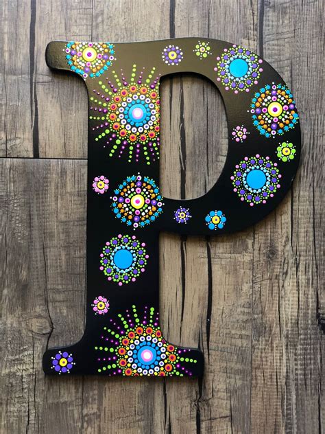 Dot Mandala Letters Dots Art Mandala Dots Dot Painting