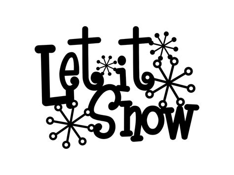 Let It Snow Metal Sign With Snowflakes Black 135x10
