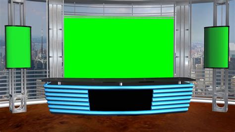 Virtual Studio Green Screen Video Tv Studio Background Animation 785