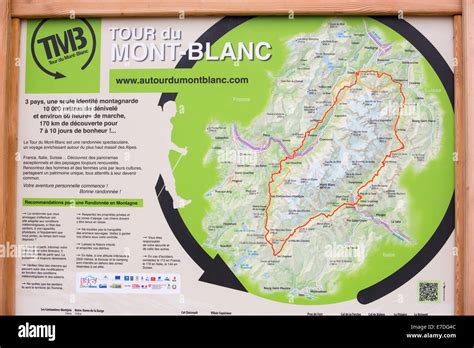 Map Mont Blanc Hi Res Stock Photography And Images Alamy