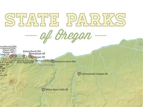 Oregon State Parks Map 18x24 Poster Best Maps Ever