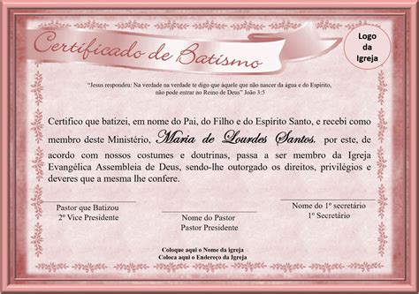 Adelia Brunelli Certificado De Batismo