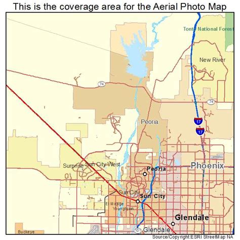 Aerial Photography Map Of Peoria Az Arizona