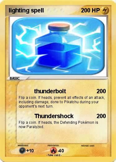 Pokémon Lighting Spell Thunderbolt My Pokemon Card