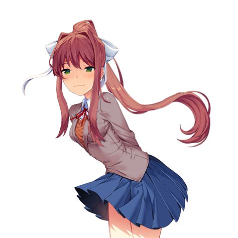 Smugika Monika With Her Head From The Valentines Day Artwork Rddlc