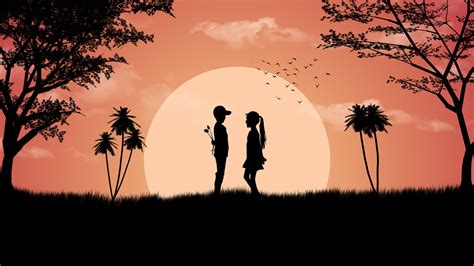 Boy Girl Love Cute Sunset Wallpapers Hd Wallpapers Id 30667