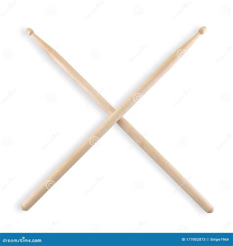 Set Of Crossed Drum Sticks Isolated On White Stock Image Image Of Jazz Drumstick 177002873