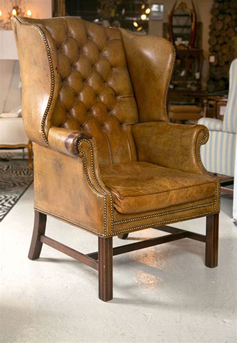 Shop with afterpay on eligible items. 1920's Leather Wingback Chair at 1stdibs