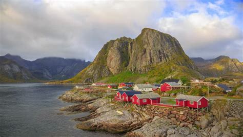 Fishing Village Of Reine In The Lofoten Islands Norway Stock Footage