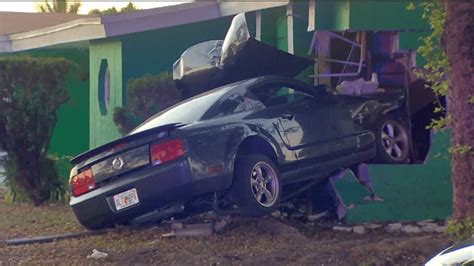 Ford Mustang Caught On Camera Slamming Into Home In South Florida