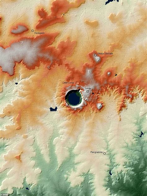Satellite Images Of Craters Show Where Asteroids Crashed Into Earth Daily Mail Online