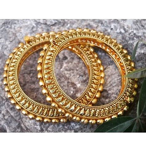 Gold Plated Kada Bangle From Orne Jewels South India Jewels