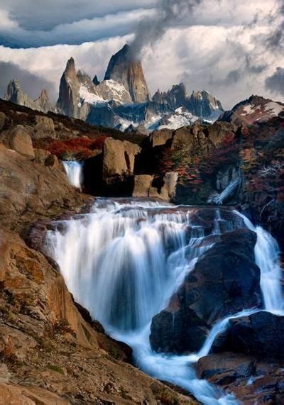 Mt Fitz Roy Patagonia Argentina Beautiful Places Waterfall