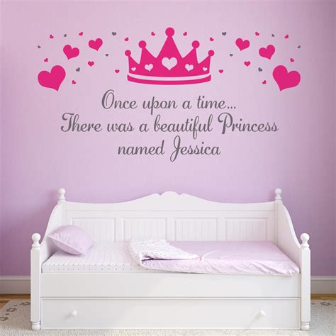 Princess Wall Sticker Personalised Princess Crown Swcreations