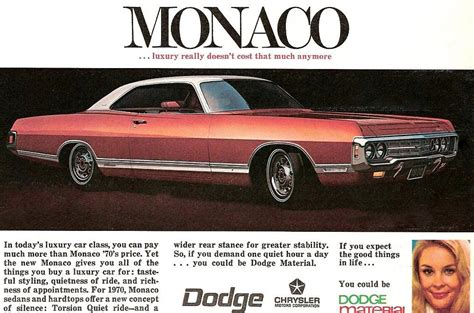 1970 Dodge Monaco 2 Door Hardtop Vintage Advertisements Vintage Ads