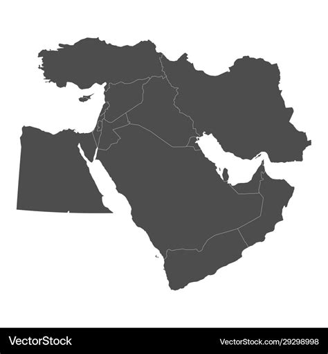 Middle East Map Vector