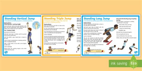 The Standing Long Jump Triple Jump And Vertical Jump Step By Step