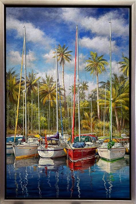 Paul Wren Paul Wren Tranquility Bay Original Oil On Canvas At