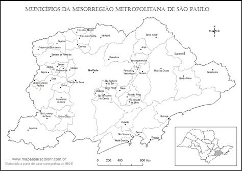 Mapa De Sao Paulo Desenho