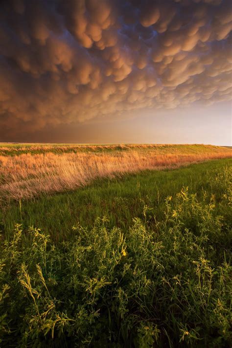 Destination Of The Day Mammatus Clouds At Sunset Taken In Kansas A