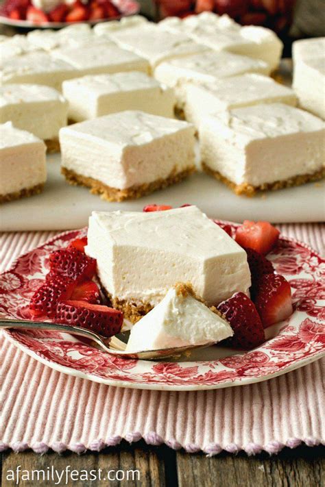 These No Bake Greek Yogurt Cheesecake Squares Are Creamy And Delicious