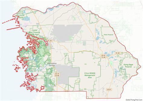 Map Of Citrus County Florida Địa Ốc Thông Thái