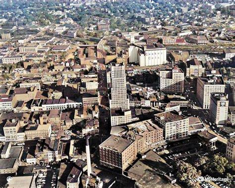 Downtown Akron Aerial View In Color In 2021 Aerial View Aerial Downtown