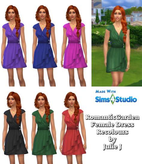 Romantic Gardens Dress Recolours At Julietoon Julie J Sims 4 Updates