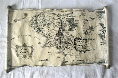 Land Of Scrolls Map Of Middle Earth Scroll Lord Of The