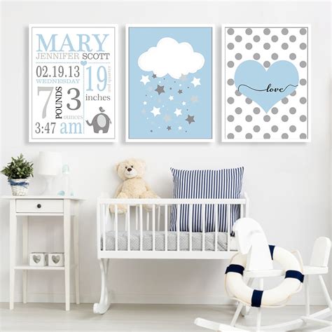 Cute Personalized Babys Room Wall Art Posters Nordic