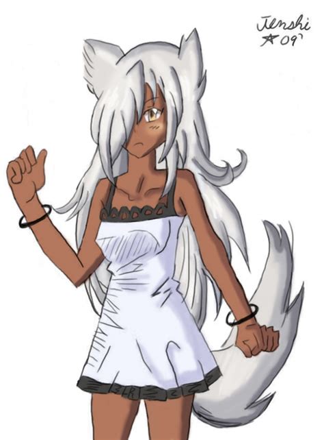 Silver Haired Wolf Girl By Tenshihoshino