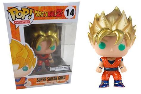 Funko Pop Metallic Super Saiyan Goku 14 Loot Crate For Sale Online Ebay