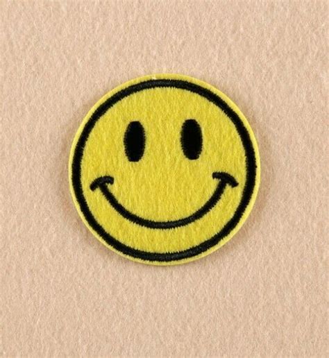 Yellow Smiley Face Emojiemoticon Iron On Appliqueembroidered Patch