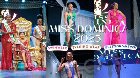 miss dominica 2023 swimwear evening wear segments starsha marie affana waitukubuli etc