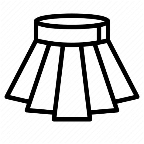 Clothes Female Mini Skirt Icon
