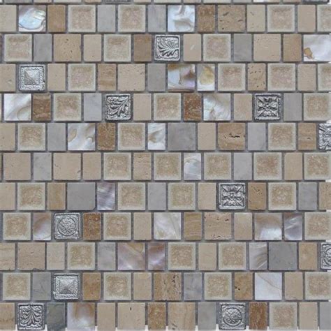 Shop For Lotus Sundial Glass And Stone Tile At Stone Mosaic Tile Stone Mosaic