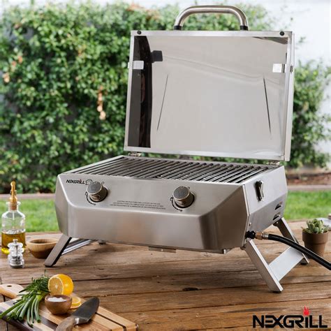 Nexgrill 2 Burner Stainless Steel Table Top Gas Barbecue Costco Uk