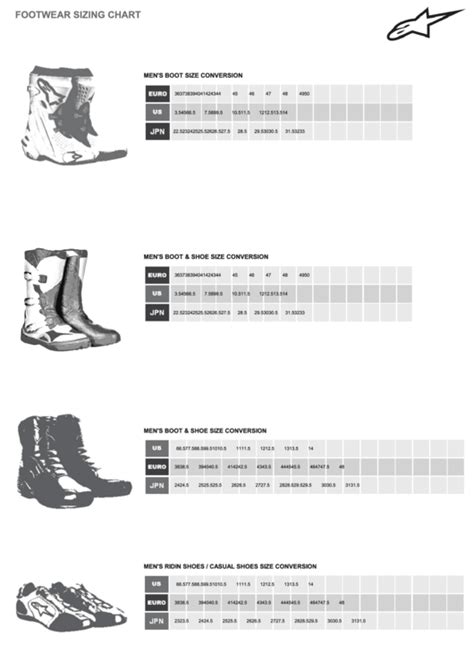 Alpinestars bns pro neck support. Alpinestars Footwear Sizing Chart printable pdf download