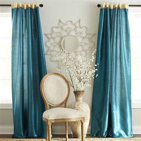 Hamilton Curtain Gilded Teal Teal Curtains Curtains Living Room