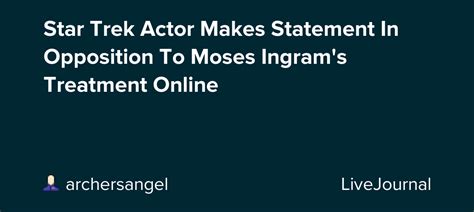 Star Trek Actor Makes Statement In Opposition To Moses Ingrams