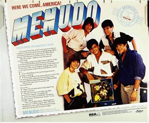 Menudo Comes To America — 1985 Ad Promoting Their Self Titled Lp