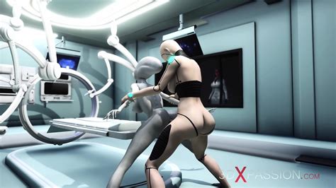 Sexy Sci Fi Female Android Plays With An Alien In The Surgery Room In The Space Station Eporner