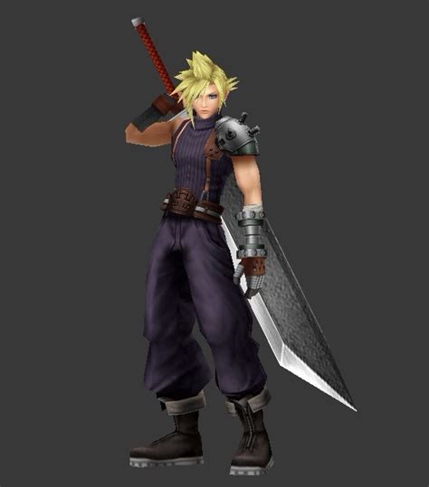 Cloud Strife Final Fantasy Character 3d Model 3ds Max Files Free