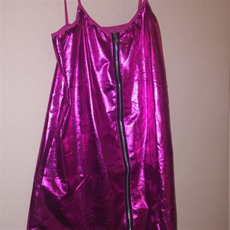 Dresses Gorgeous Metallic Hot Pink Dress Poshmark