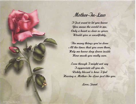 Mother In Law Personalized Poem Gift For Mother S Day 8 75 Happy