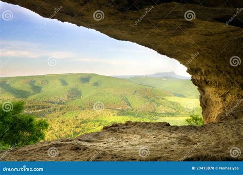 Cave In Mountain On Sunrise Royalty Free Stock Photos Image 20413878