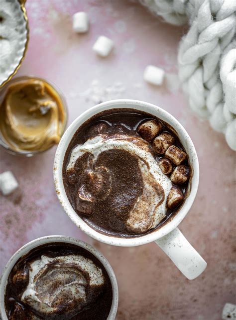 Peanut Butter Hot Chocolate - Salted Peanut Butter Hot Chocolate