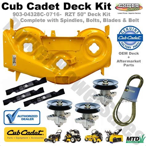 Cub Cadet 50 Deck Shell Kit Yellow For Lawn Tractors 903 04328c