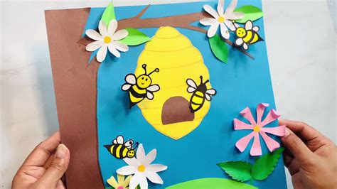 Bee Craft For Kids How To Make A Paper Beehive Craft Diy Paper
