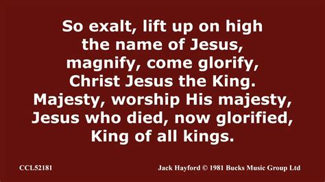 Majesty Worship His Majesty Hayford Congregational Hymn Singing